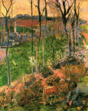 ポンタヴァン橋からの風景 ブルターニュ ポール・ゴーギャン Oil Paintings